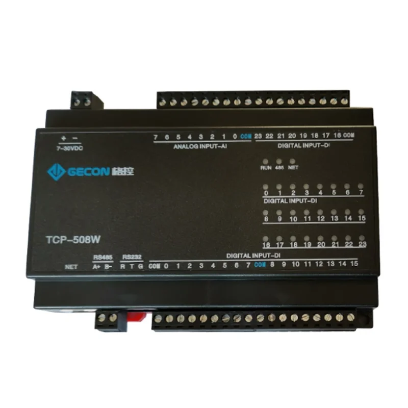 TCP-508W 24DI цифровой вход 8AI аналоговый сбор Ethernet IO модуль RS485 232 PLC расширение
TCP-508W 24DI цифровой вход 8AI аналоговый сбор Ethernet IO модуль RS485 232 PLC расширение