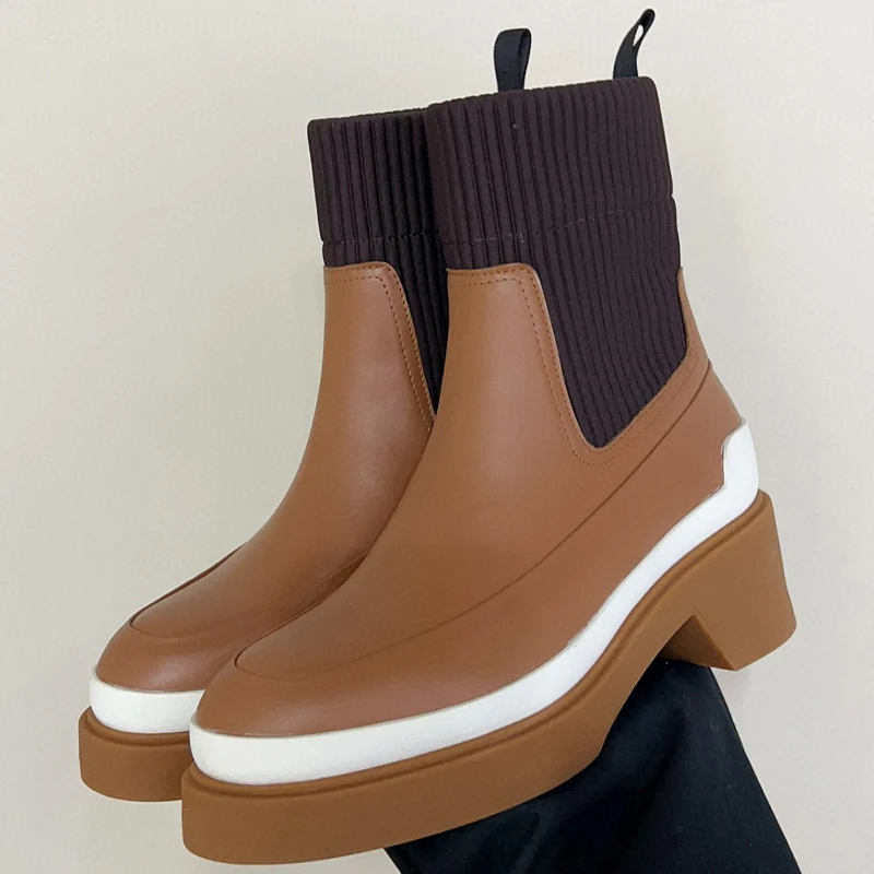 Elastic Short Boots 2023 Autumn New Comfortable Naikan Platform Ladies Boots Apparent Whitening Height Increasing Female Shoes
Elastic Short Boots 2023 Autumn New Comfortable Naikan Platform Ladies Boots Apparent Whitening Height Increasing Female Shoes