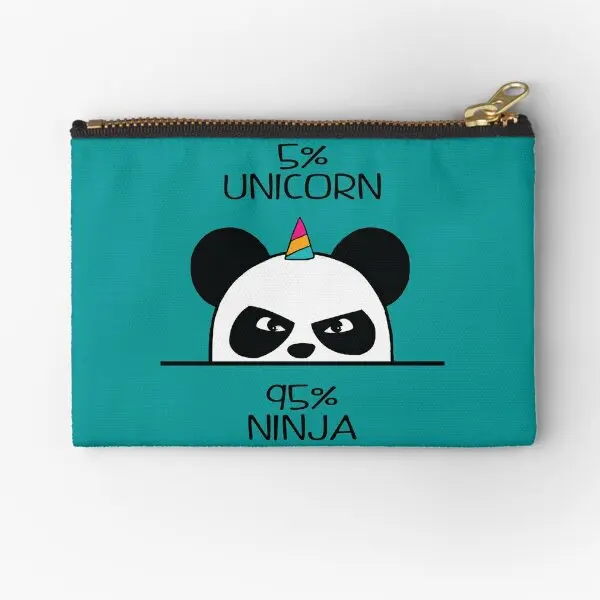 

Unicorn Ninja Panda Zipper Pouches Women Key Coin Pocket Cosmetic Men Underwear Money Storage Panties Bag Socks Pure Packaging