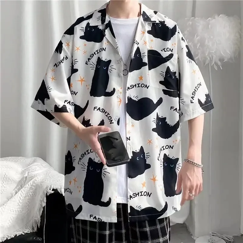 Summer Hawaiian Shirts For Men Hip Hop Mens Japanese Geisha Funny Printed White Pink Shirts Men Korean Casual Holiday Tops Shirt
Summer Hawaiian Shirts For Men Hip Hop Mens Japanese Geisha Funny Printed White Pink Shirts Men Korean Casual Holiday Tops Shirt