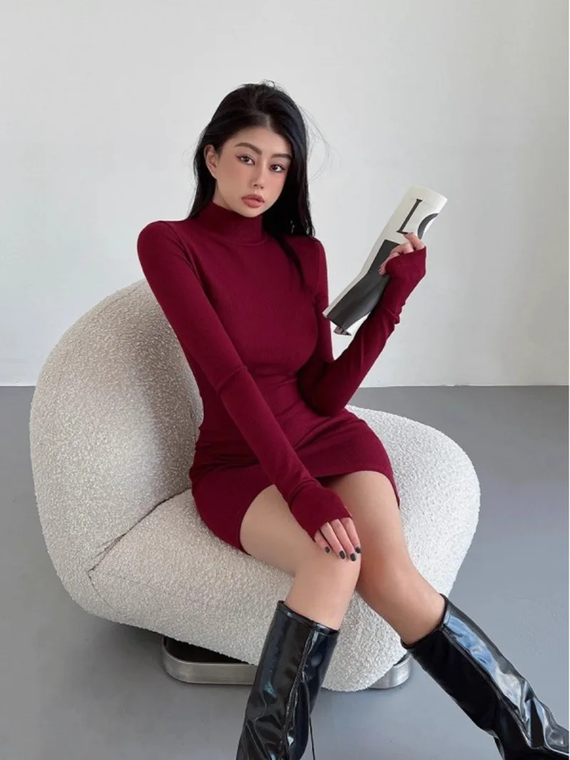 Autumn and Winter New Pure Desire Style Sexy High Neck Tight Slimming Long Sleeve Slimming Dress Wrapped Hip Short Skirt VVVC
Autumn and Winter New Pure Desire Style Sexy High Neck Tight Slimming Long Sleeve Slimming Dress Wrapped Hip Short Skirt VVVC