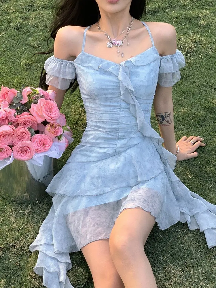 2023 Summer Beach Style Flroal Y2k Mini Dress Woman Chiffon Elegant Y2k Mini Dress Korean Fashion Short Party Dress Office Lady
2023 Summer Beach Style Flroal Y2k Mini Dress Woman Chiffon Elegant Y2k Mini Dress Korean Fashion Short Party Dress Office Lady