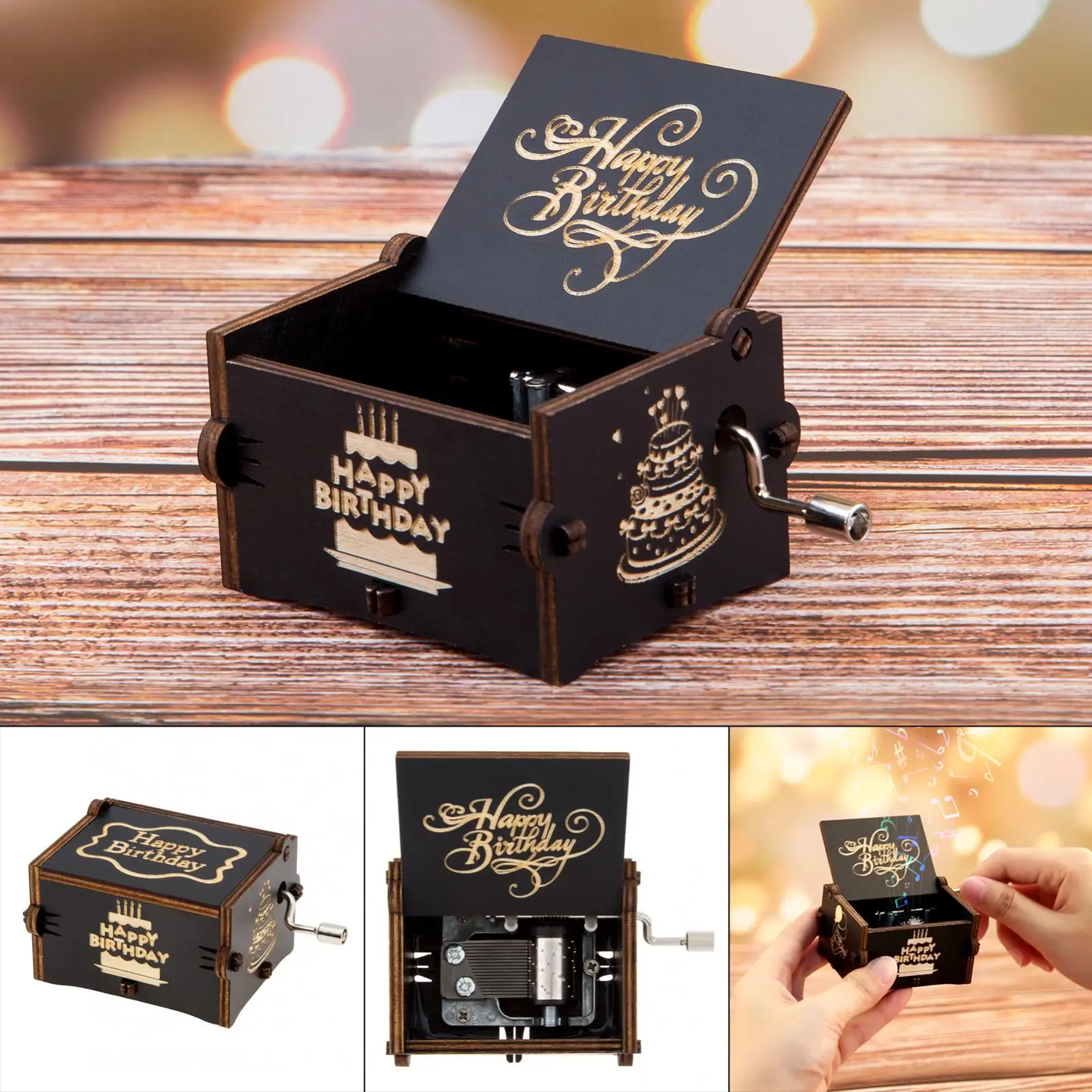 Pine Wood Music Box Laser Engraved You Are My Shine/ Happy Birthday song Vintage Wooden Music Box as Birthday / Christmas Gifts
Pine Wood Music Box Laser Engraved You Are My Shine/ Happy Birthday song Vintage Wooden Music Box as Birthday / Christmas Gifts