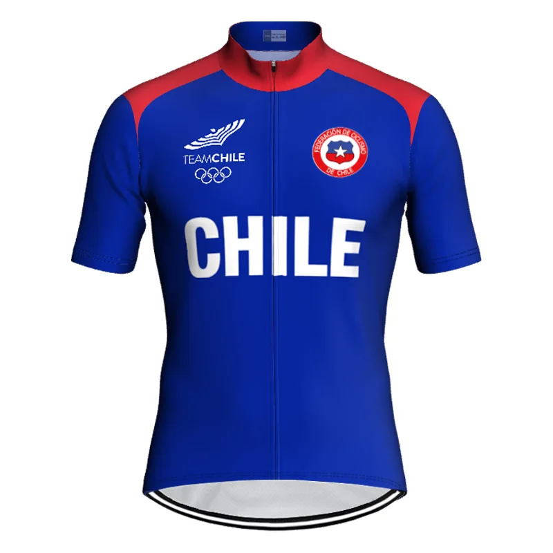

Cycling Jersey Chile, MTB Road Bike Jersey, Mountain Men Clothes, Motocross Wear, Summer Downhill, Chilean Gear, Chile Blue Flag