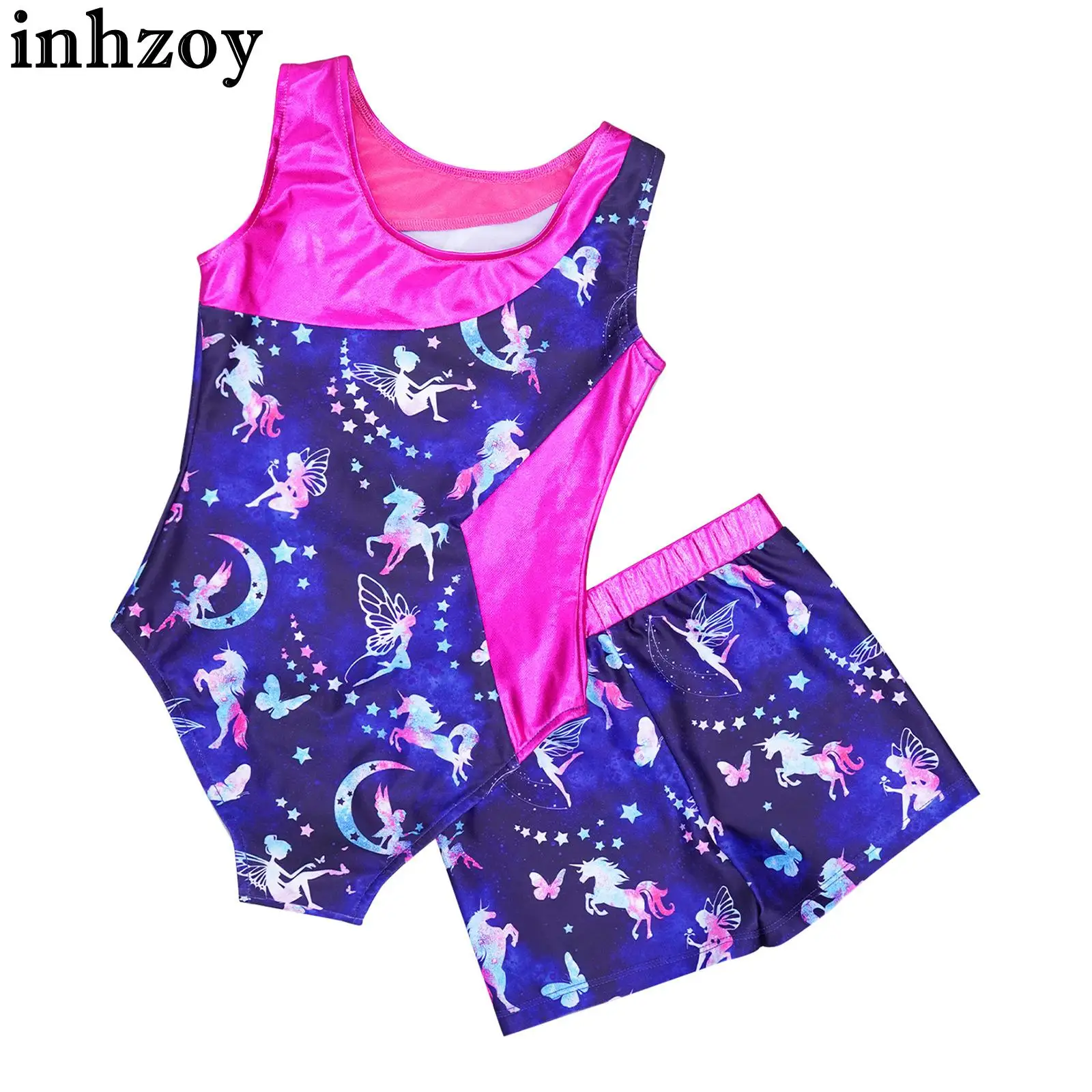 Kids Girls Ballet Dance Leotard Dancewear Gymnastics Outfit Sleeveless Print Bodysuit with Shorts Swimwear Yoga Gym Sportswear
Kids Girls Ballet Dance Leotard Dancewear Gymnastics Outfit Sleeveless Print Bodysuit with Shorts Swimwear Yoga Gym Sportswear