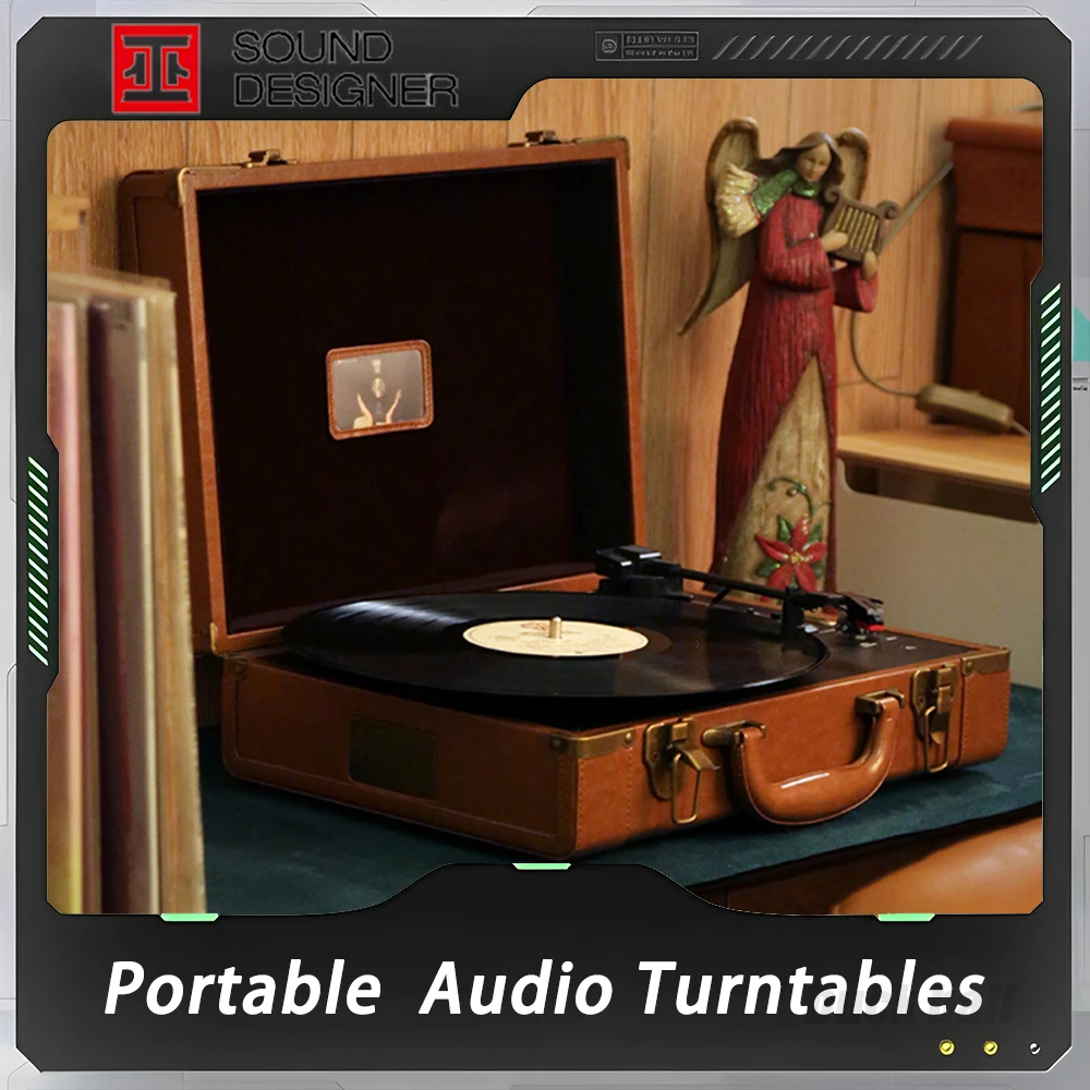 

MT 1900 Mini Turntable Motorized Magnetic Bluetooth Vinyl Record Player Retro Wooden Cassette Phonograph Portable Desktop Gifts