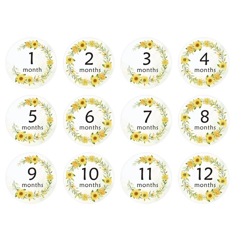 12Pcs Floral Baby Monthly Milestone Stickers for Babies Boys Girls 1 to 12 Months Sticker Photo Props Accessories P31B
12Pcs Floral Baby Monthly Milestone Stickers for Babies Boys Girls 1 to 12 Months Sticker Photo Props Accessories P31B