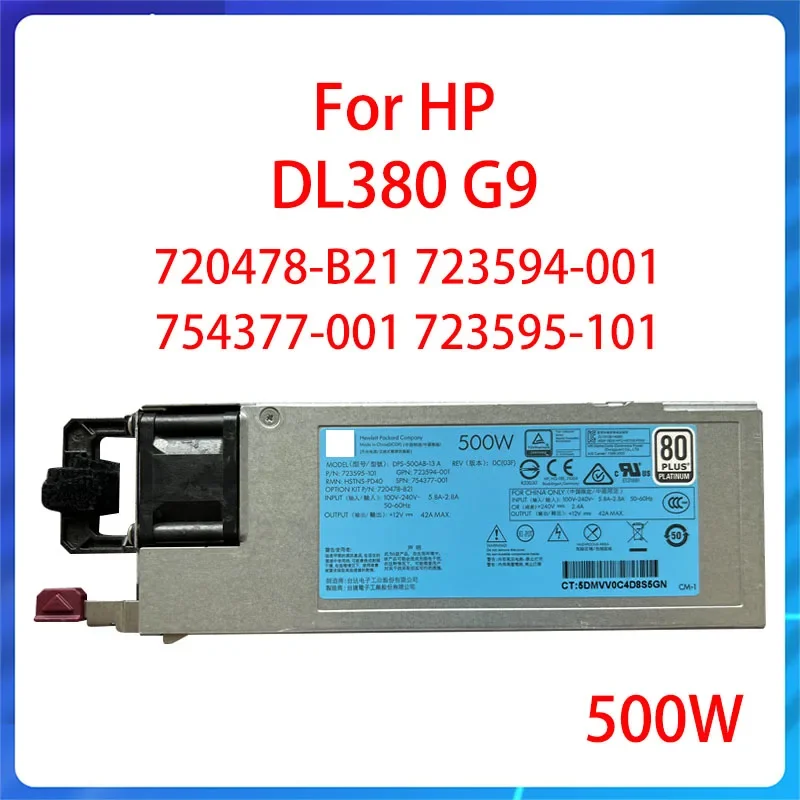 500W Original 754377-001 723595-101 for HP DL380 G9 GEN9 FLEX SLOT PLATINUM PSU 720478-B21 723594-001 Power Supply DPS-500AB-13
500W Original 754377-001 723595-101 for HP DL380 G9 GEN9 FLEX SLOT PLATINUM PSU 720478-B21 723594-001 Power Supply DPS-500AB-13