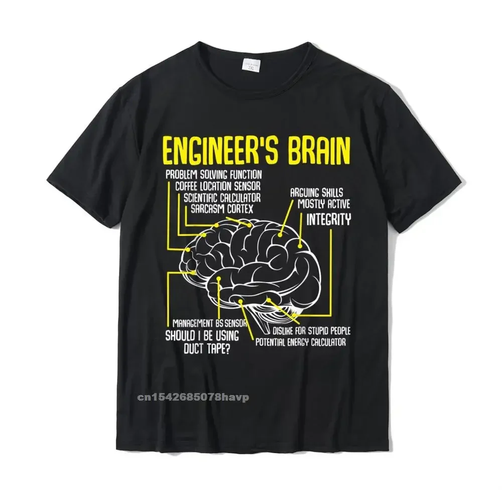 

NO.2A128 Engineers Brain Funny Engineering Games Process Funny T-Shirt Man Slim Fit Gift Tops Tees Cotton Tshirts Fitness Tight