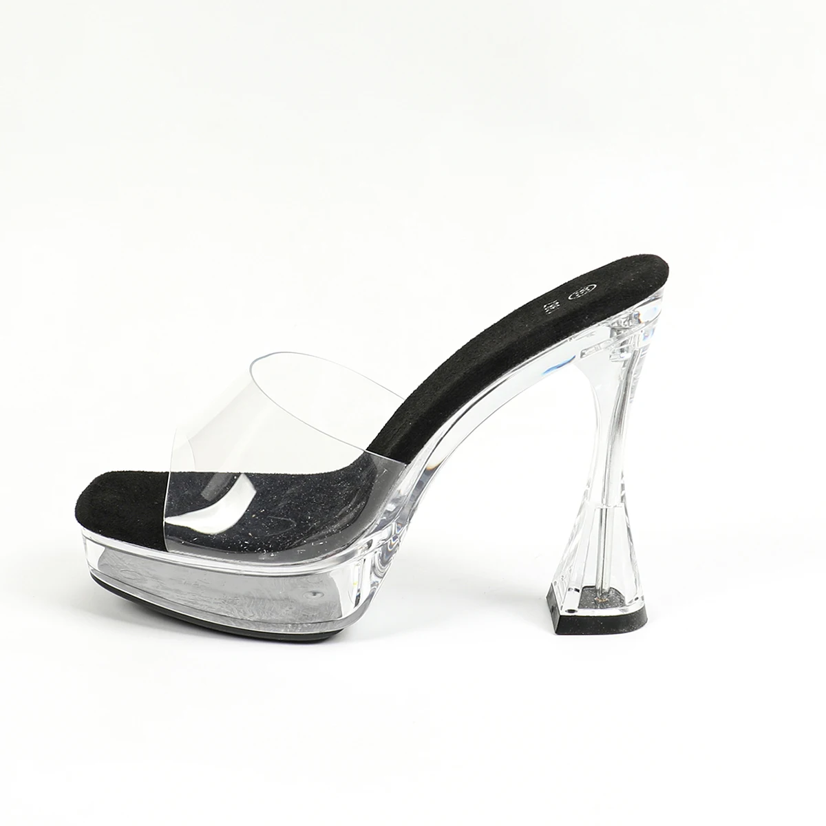 12CM Heel 2CM Platform Slippers Women's All Transparent Crystal Shoes Summer Ladies Slides Sandals Clear Square Toe High Heels 68 S425537b04ca1407daa2c32b668df9a63l