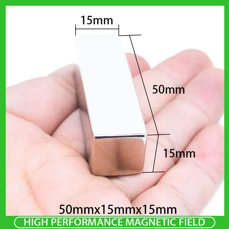 1/2/3/5PCS 50x15x15mm Neodymium Magnet 50mm x 15mm x 15mm N35 NdFeB Block Super Powerful Strong Permanent Magnet
1/2/3/5PCS 50x15x15mm Neodymium Magnet 50mm x 15mm x 15mm N35 NdFeB Block Super Powerful Strong Permanent Magnet