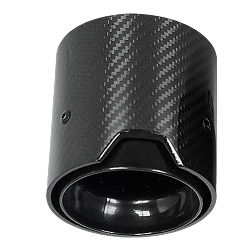 

1PCS Glossy Carbon Fiber Exhaust Tip Auspuffspitze Tailpipe Nozzle For BMW M2 M3 M4 M135I M235I M140I M240I Black Glossy In 70Mm