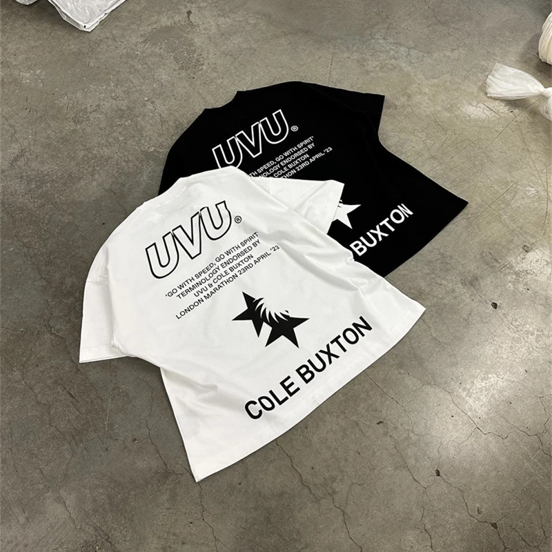 

23SS New Cole Buxton Embroidered Logo T-Shirt Men Women 1:1 High Quality Oversized T Shirt CB Tees Top Tee Mon Compte Viking