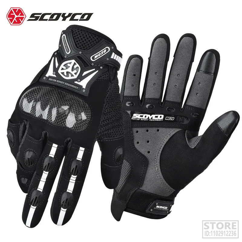 

SCOYCO MC20 female and men's Motorcycle gloves carbon protective motorbike moto glove touch phones