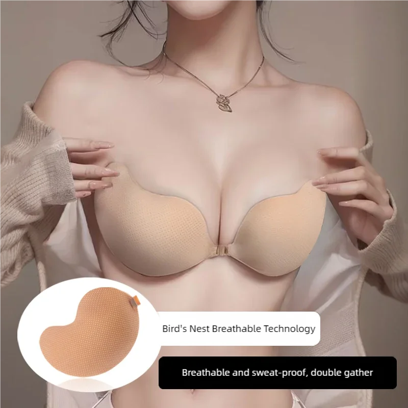 

Women Invisible Strapless Adhesive Stick Bra Strapless Push Up Bras Lingerie Seamless Silicone Nipple Covers Bralette Underwear