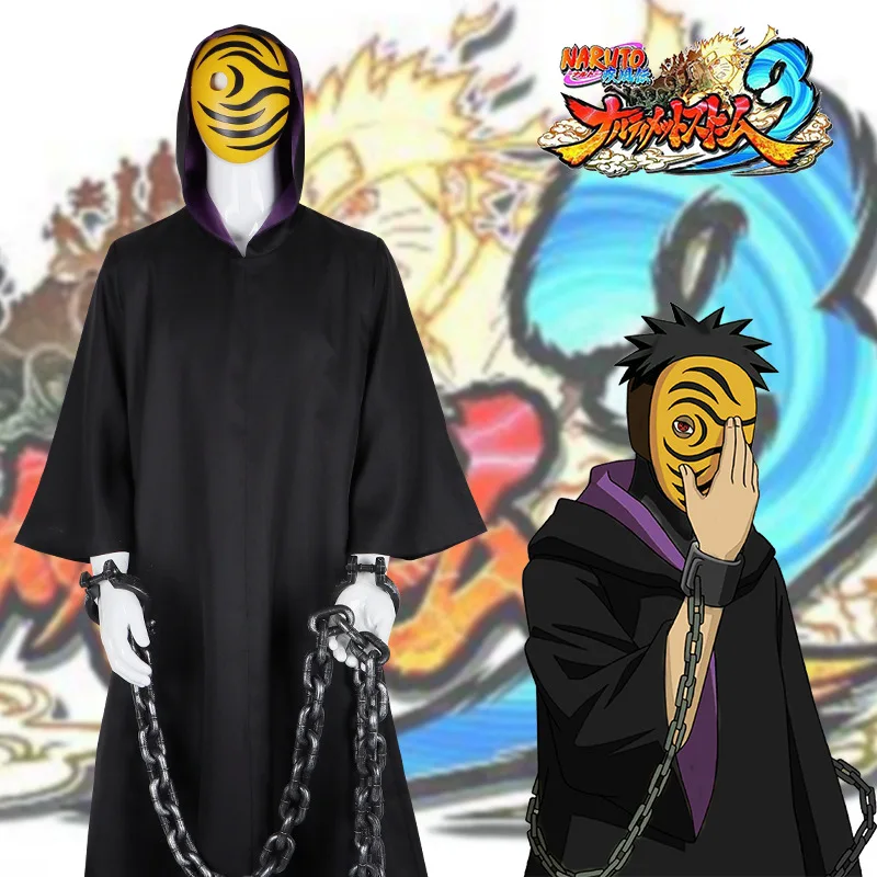 Tobi Uchiha Obito Anime Cosplay Costume Akatsuki Long Sleeve Cloak Halloween Carnival Funny Adult Cosplay Costume Chain Mask Set
Tobi Uchiha Obito Anime Cosplay Costume Akatsuki Long Sleeve Cloak Halloween Carnival Funny Adult Cosplay Costume Chain Mask Set