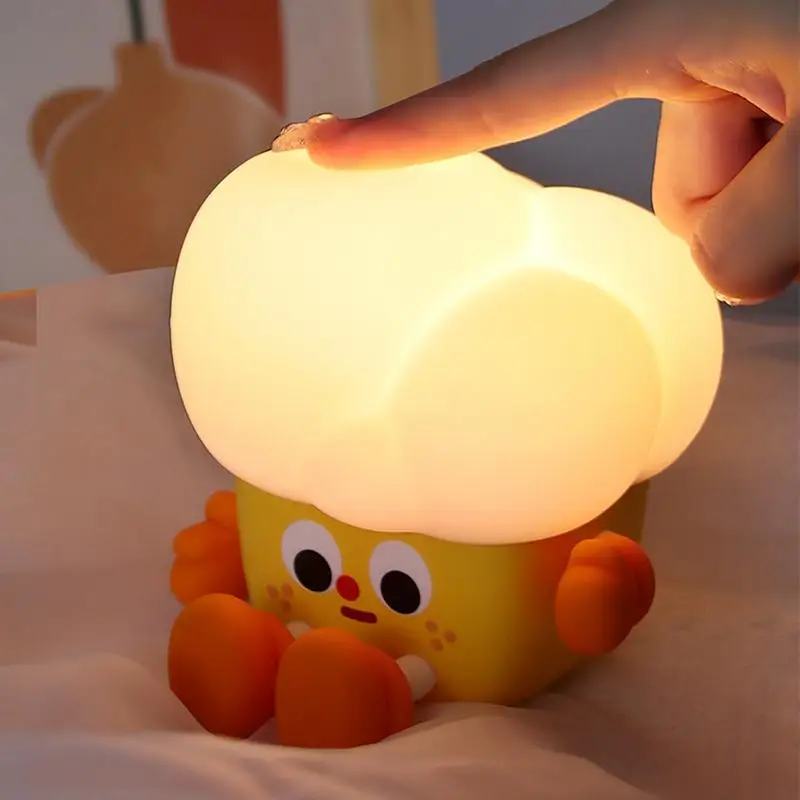 Cute Cartoon Popcorn Silicone Night Light USB Rechargeable Timing Dimming Sleep Night Lamp For Children's Room Decoration Gift
Cute Cartoon Popcorn Silicone Night Light USB Rechargeable Timing Dimming Sleep Night Lamp For Children's Room Decoration Gift