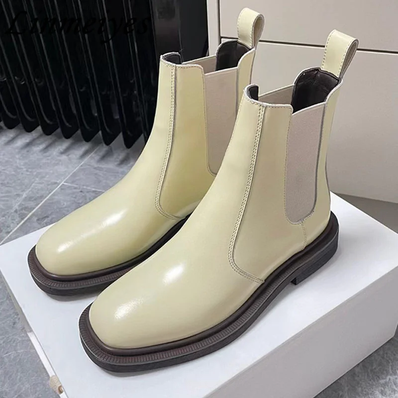 Hot Sales Chelsea Boots Women Genuine Leather Round Toe Ankles Boots Female Autumn Elastic Band Slip-On Thick Sole Boots Woman
Hot Sales Chelsea Boots Women Genuine Leather Round Toe Ankles Boots Female Autumn Elastic Band Slip-On Thick Sole Boots Woman