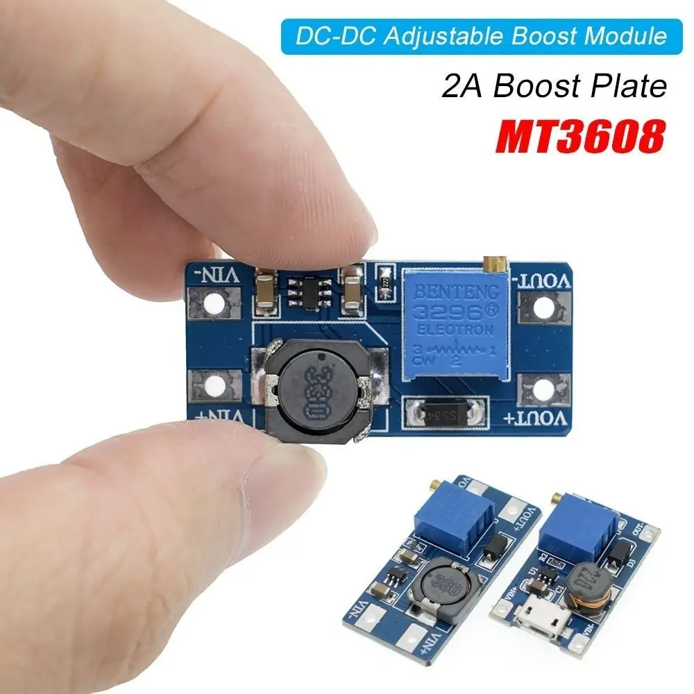 5pcs Board 2A Boost Plate with/without MICRO USB Step Up Module Durable MT3608 for Arduino
5pcs Board 2A Boost Plate with/without MICRO USB Step Up Module Durable MT3608 for Arduino