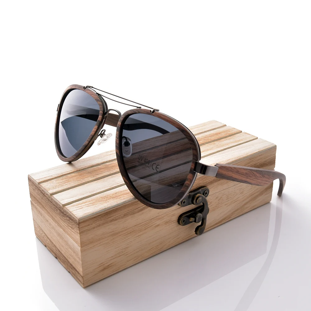 

Oversized Aviator Sunglasses Wood for Men Polarized Sun Glasses Women 2022 Luxury Brand Shades UV400 High Quality