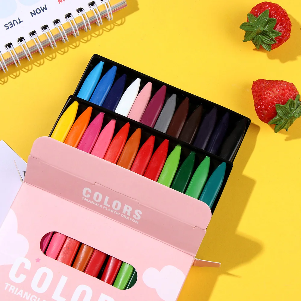 6/12/24/36 Colors Plastic Plastic Crayon Washable Erasable Colored Crayon Do Not Dirty Hands Triangular Shaped
6/12/24/36 Colors Plastic Plastic Crayon Washable Erasable Colored Crayon Do Not Dirty Hands Triangular Shaped
