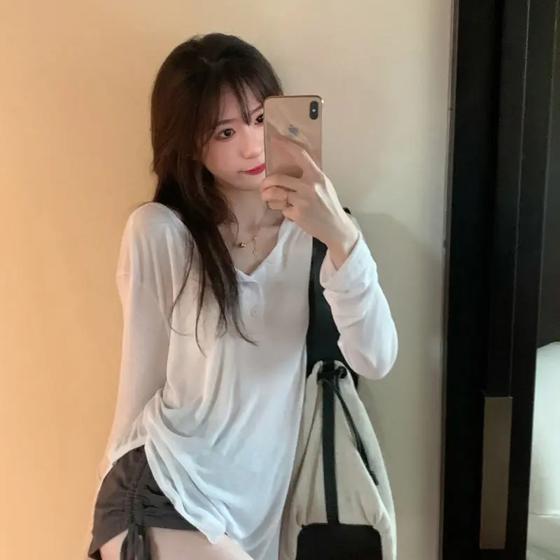 Party Y2K Top Women T Shirt Femme Casual Korean Girl Fashion Pullover Button Basics O Neck Niche Cute Clothes Ladies Vintage Tee
Party Y2K Top Women T Shirt Femme Casual Korean Girl Fashion Pullover Button Basics O Neck Niche Cute Clothes Ladies Vintage Tee