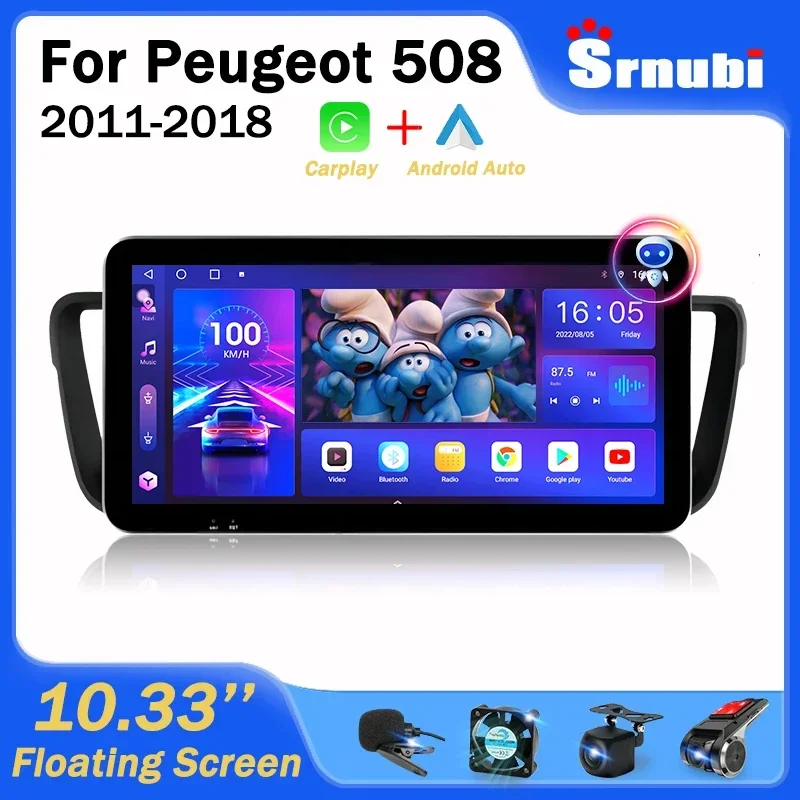 Srnubi 2Din 10.33" Android 11 Car Radio for Peugeot 508 2011 - 2018 Multimedia Player Carplay Stereo QLED GPS 4G DVD Head Unit
Srnubi 2Din 10.33" Android 11 Car Radio for Peugeot 508 2011 - 2018 Multimedia Player Carplay Stereo QLED GPS 4G DVD Head Unit