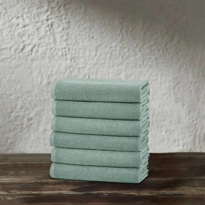 

Cotton Popcorn Textured Bath Hand Towel Set - Eucalyptus, Soft, Textured (6pc)