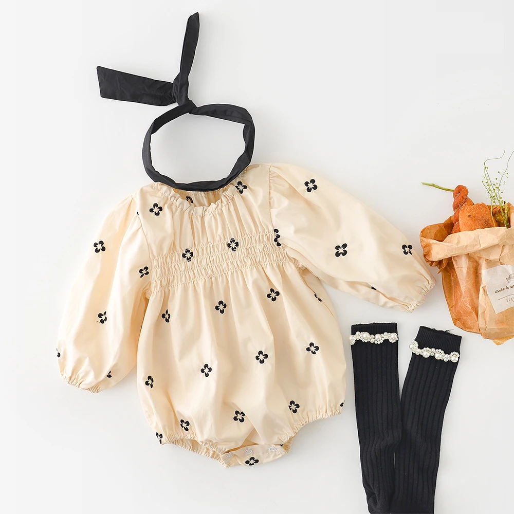 2022 Spring Infant Baby Bodysuit Baby Girls Flower Long Sleeve Collar Cute Clothes Rompers With Headband Newborn Rompers Outfit
2022 Spring Infant Baby Bodysuit Baby Girls Flower Long Sleeve Collar Cute Clothes Rompers With Headband Newborn Rompers Outfit