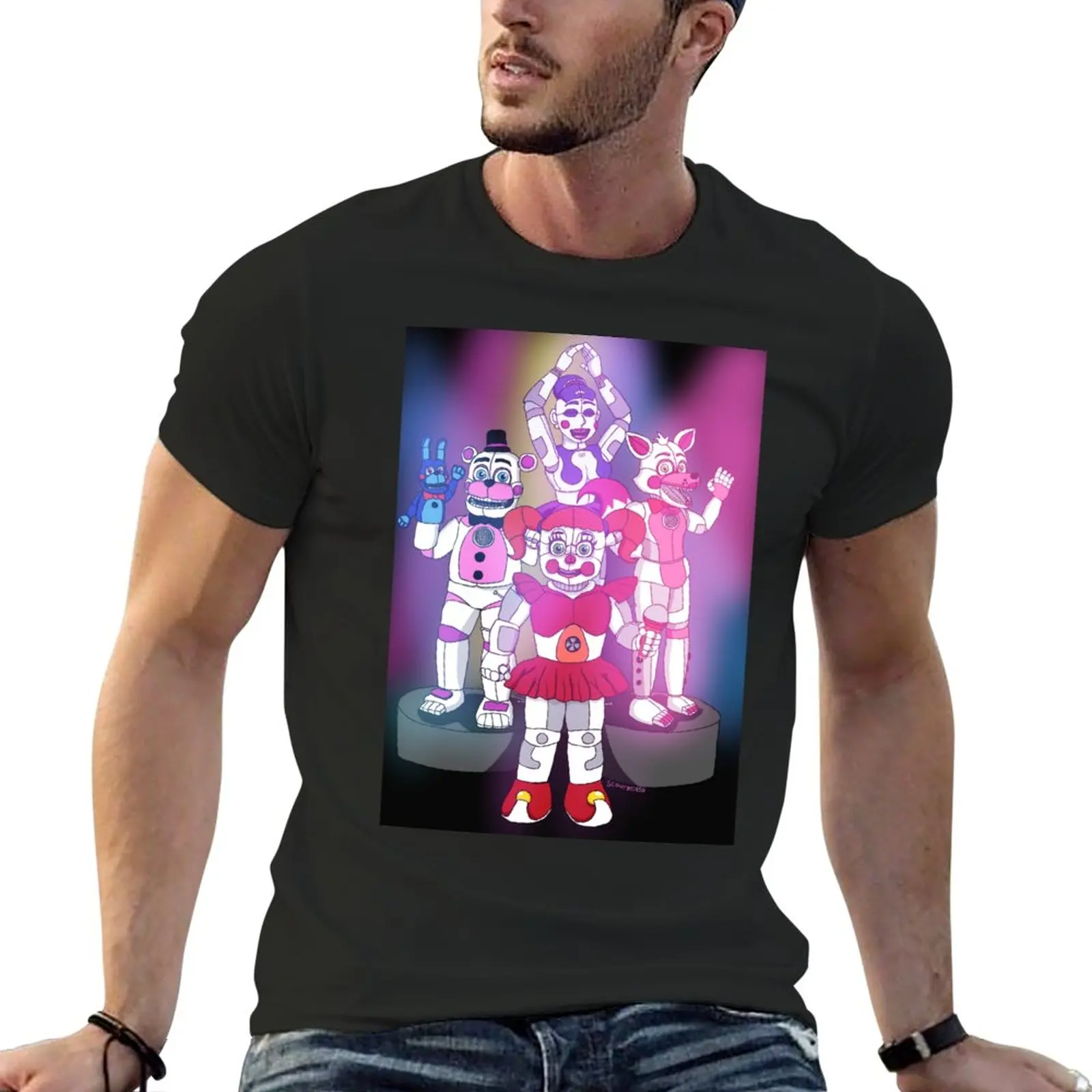 Sister Location T-Shirt Tee shirt quick drying plain korean fashion t shirts for men
Sister Location T-Shirt Tee shirt quick drying plain korean fashion t shirts for men