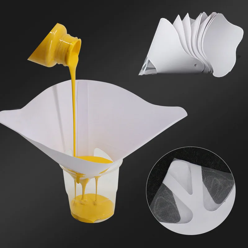 

10Pcs Conical Nylon Micron Paper Purifying Straining Cup Disposable 100 Mesh Paint Filte Funnels Paint Filter funnel Paper