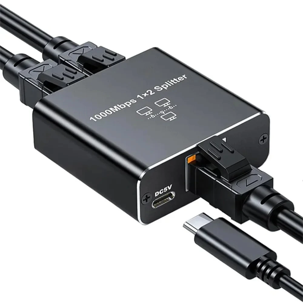 

Rj45 1000Mbps Splitter 1 to 2 Gigabit Ethernet Adapter Internet Network Cable Extender Rj45 Connector for PC TV Box Router Share