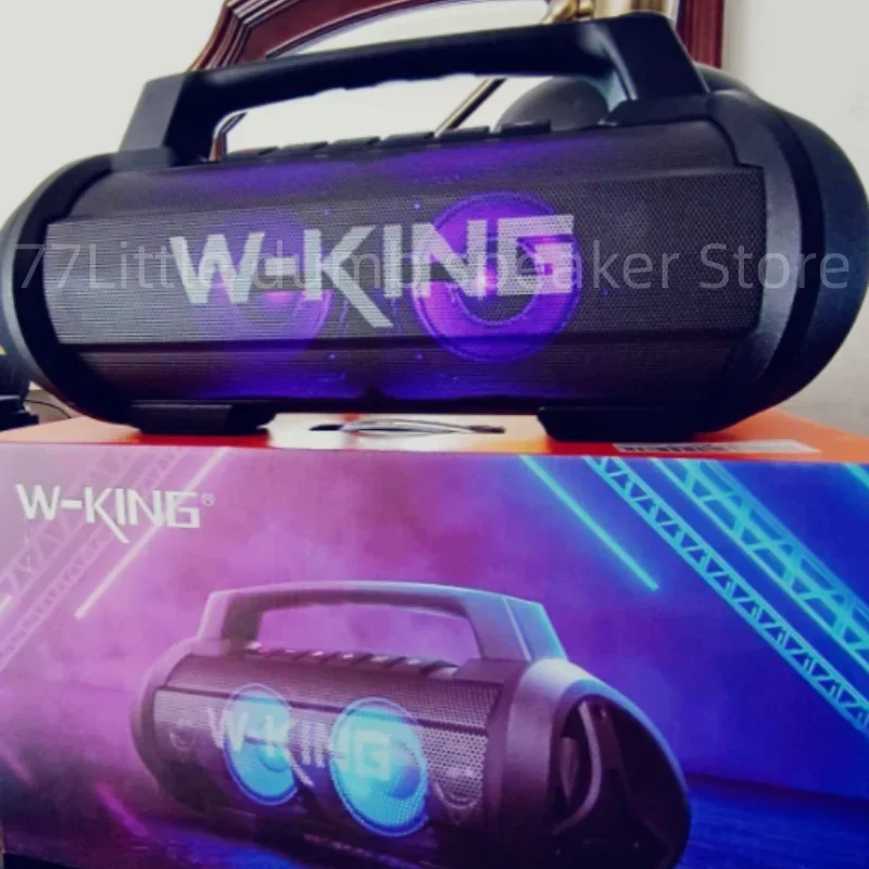 

W-KING D10 RGB Outdoor Bluetooth Speakers IPX6 Waterproof Wireless with Heavy Bass 70W Power Party Subwoofer 42h Play Power Bank