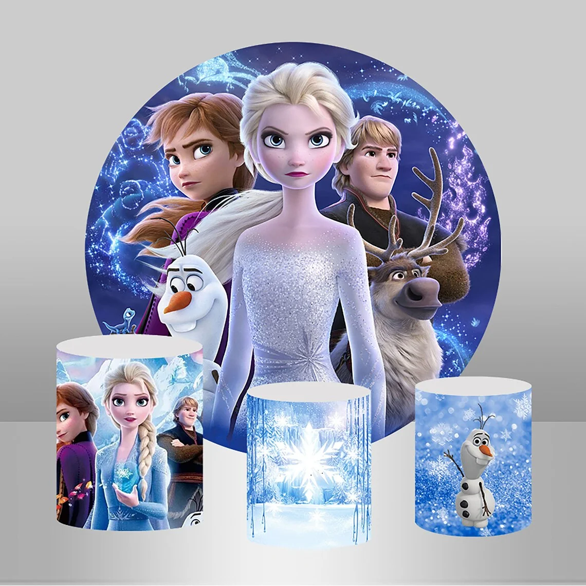 Frozen Round Backdrop Princess Elsa Anna Fabric Elastic Cylinders Covers Photo Background Birthday Party Plinth Covers
Frozen Round Backdrop Princess Elsa Anna Fabric Elastic Cylinders Covers Photo Background Birthday Party Plinth Covers