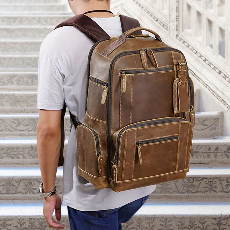 AETOO Leather Backpack Retro Crazy Horse Leather Outdoor Leisure Travel Backpack Multifunctional Leather Computer Backpack Men
AETOO Leather Backpack Retro Crazy Horse Leather Outdoor Leisure Travel Backpack Multifunctional Leather Computer Backpack Men