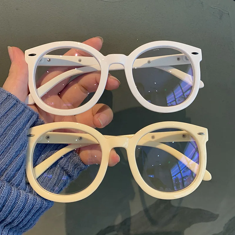 

New unisex big round polygon glasses for men women pc frame glasses plain glasses Nearsighted Eyewear Glasses Myopia glasses -1