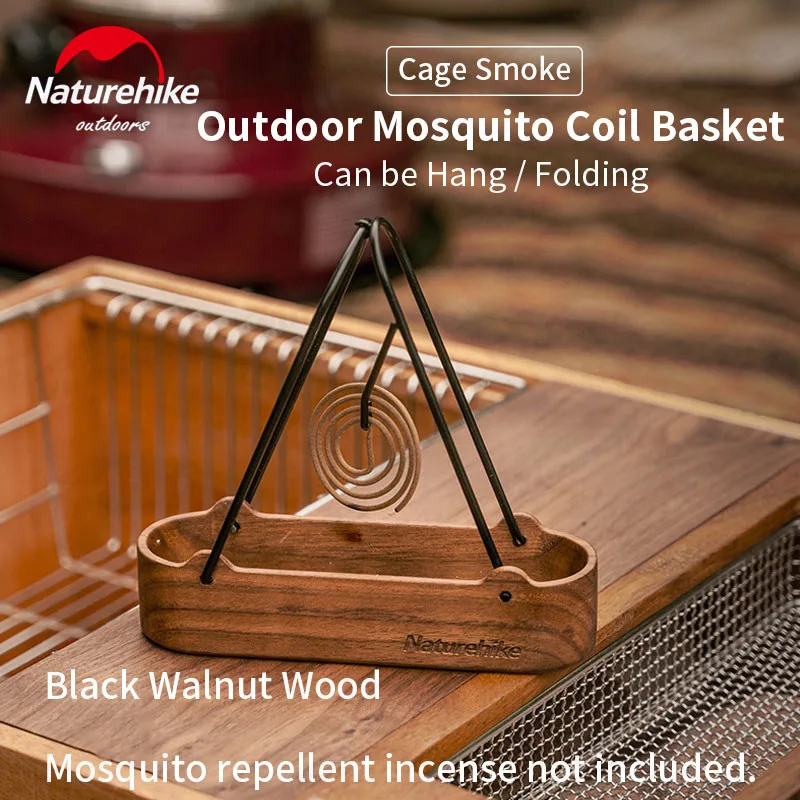 

Naturehike Foldable Luxury Tool Basket Camping Mosquito Repellent Incense Hook Box Outdoor Ultralight 99g Sundries Storage Wood