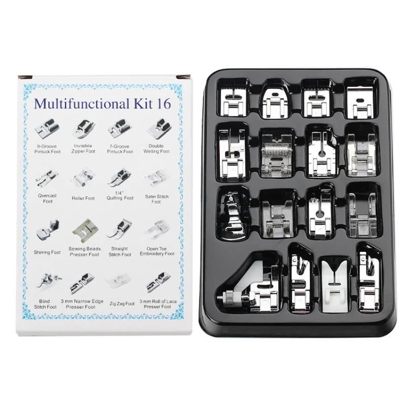 Generic 6/11/15pcs Sewing Machine Presser Foot Feet Kit with Box