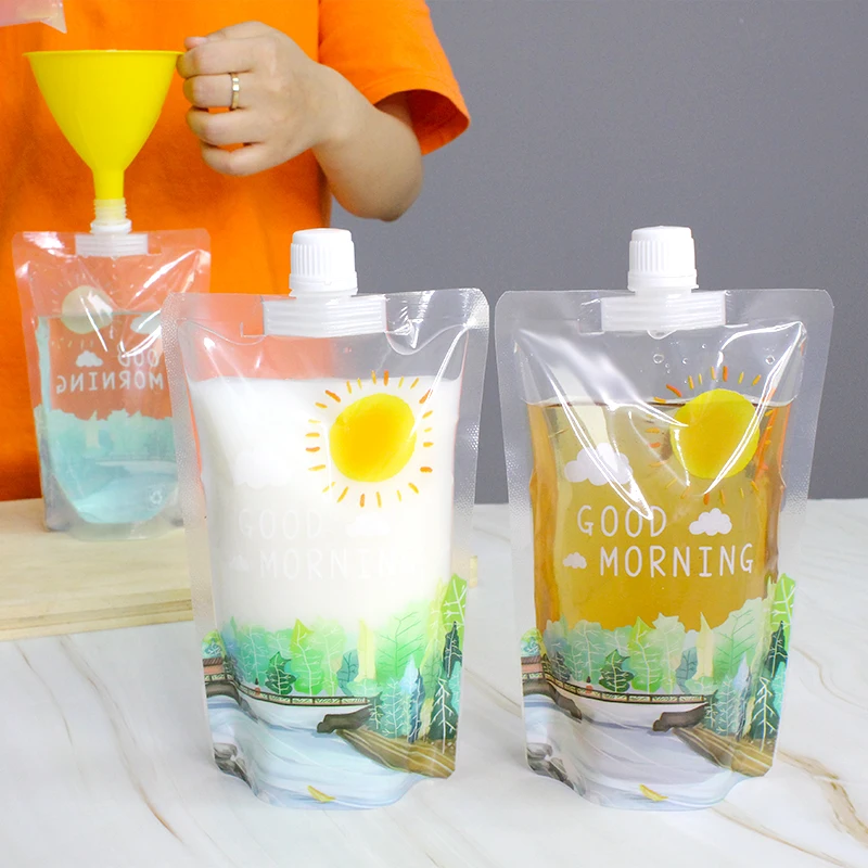 100 Big Mouth Beverage Bags Disposable Milk Tea Juice Self-standing Sealing Pocket Suction Nozzle Pouch Drink Plastic Clear Bags
100 Big Mouth Beverage Bags Disposable Milk Tea Juice Self-standing Sealing Pocket Suction Nozzle Pouch Drink Plastic Clear Bags