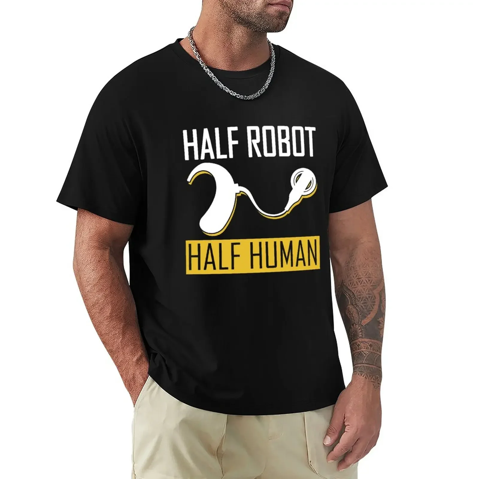 Half Robot Half Human Cochlear Implant Awareness T-Shirt summer clothes Blouse men t shirts
Half Robot Half Human Cochlear Implant Awareness T-Shirt summer clothes Blouse men t shirts