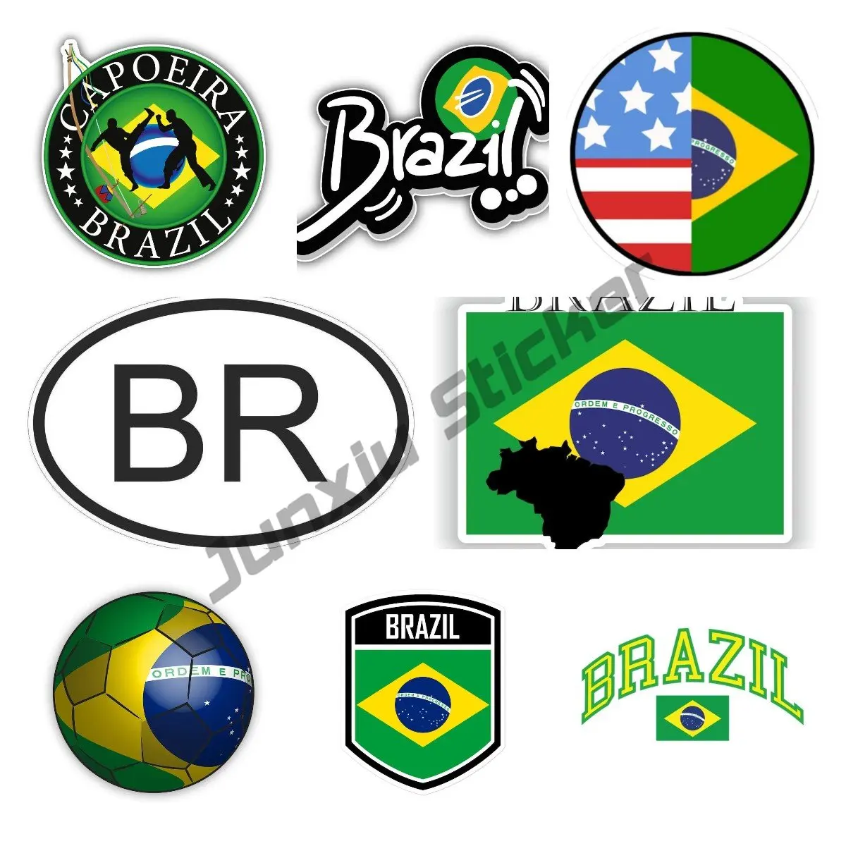 

Brazil Sticker Flag Oval Bumper Laptop Book Fridge Guitar Motorcycle Helmet ToolBox Door PC Boat Waterproof Decor