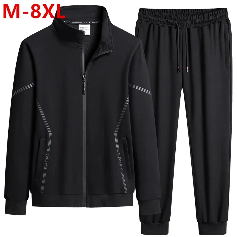 

WINSTAND Plus Size 8XL Men's New Arrived Tracksuit Mens Casual Solid Solor Sweatpant Set Unisex Jogging Suit 2023