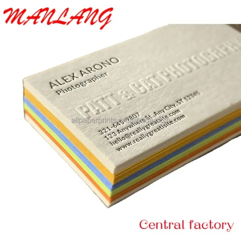 

Custom cardboard 600gsm cotton colorplan fedrigoni paper emboss letterpress foil name card