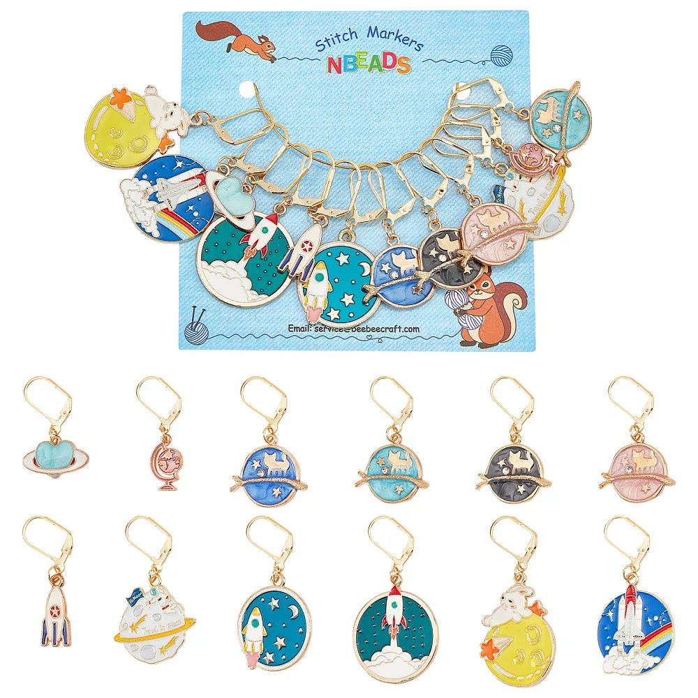 12 Pcs Planet Stitch Markers 12 Styles Cosmic Rocket Crochet Stitch Marker Charms Heart Star Alloy Enamel Locking Stitch Marker
12 Pcs Planet Stitch Markers 12 Styles Cosmic Rocket Crochet Stitch Marker Charms Heart Star Alloy Enamel Locking Stitch Marker