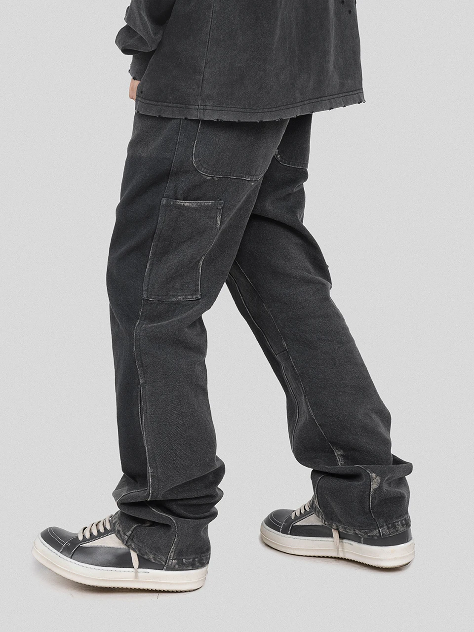 Wasteland Stone Wash Distress Hand Rub Faded Heavy Canvas micro-horn Logging Pants
Wasteland Stone Wash Distress Hand Rub Faded Heavy Canvas micro-horn Logging Pants