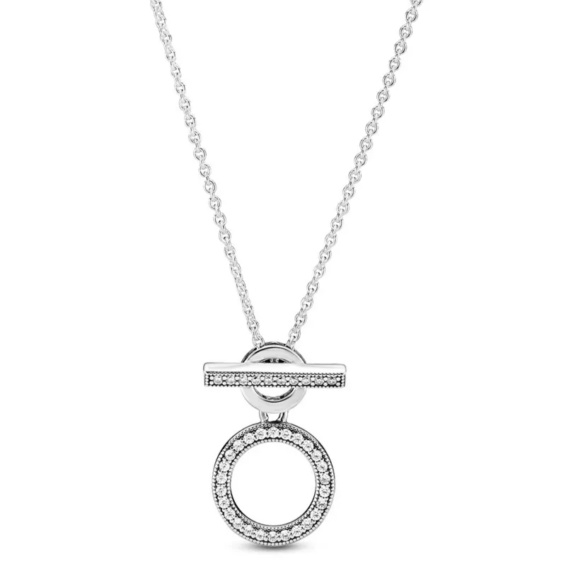 Original Moments Dazzling Double Hoop T-bar With Crystal Necklace For Women 925 Sterling Silver Necklace Fashion Jewelry
Original Moments Dazzling Double Hoop T-bar With Crystal Necklace For Women 925 Sterling Silver Necklace Fashion Jewelry