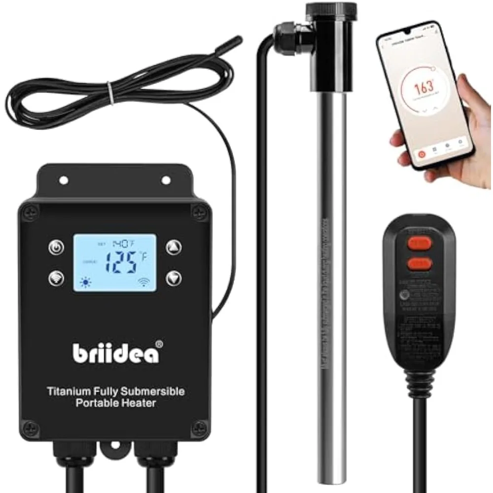 Портативный Электрический погружной водонагреватель Briidea 120 в 1500 Вт с Wi-Fi, совместим с приложением Smart Life, совместим с Alexa, Google
Портативный Электрический погружной водонагреватель Briidea 120 в 1500 Вт с Wi-Fi, совместим с приложением Smart Life, совместим с Alexa, Google