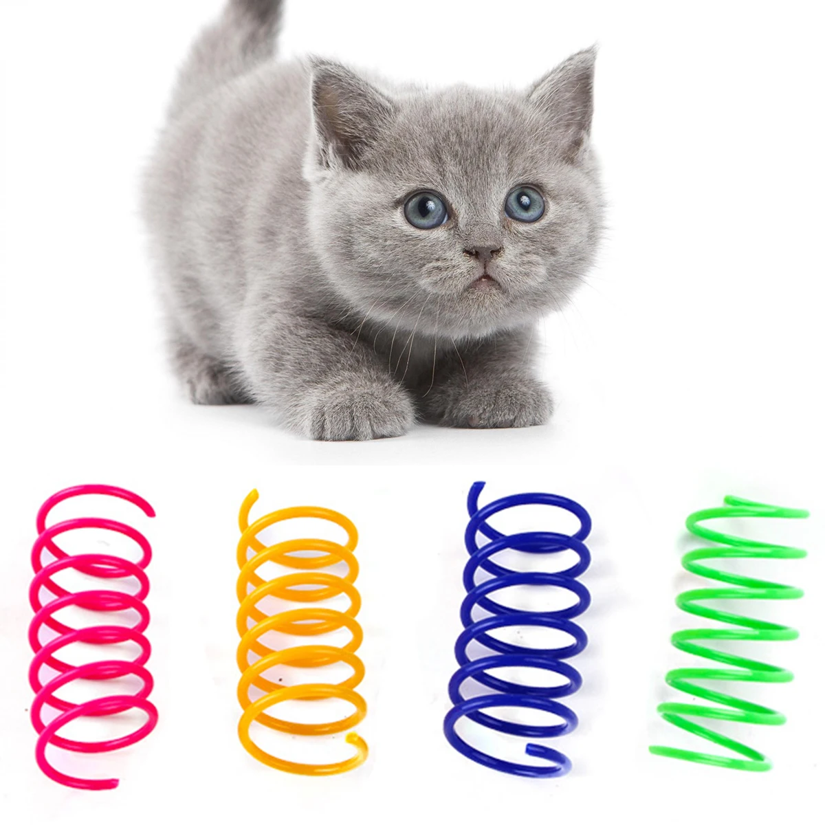 4pcs Kitten Cat Toys Wide Durable Heavy Gauge Cat Spring Toy Colorful Springs Cat Pet Toy Coil Spiral Springs Pet Life
4pcs Kitten Cat Toys Wide Durable Heavy Gauge Cat Spring Toy Colorful Springs Cat Pet Toy Coil Spiral Springs Pet Life