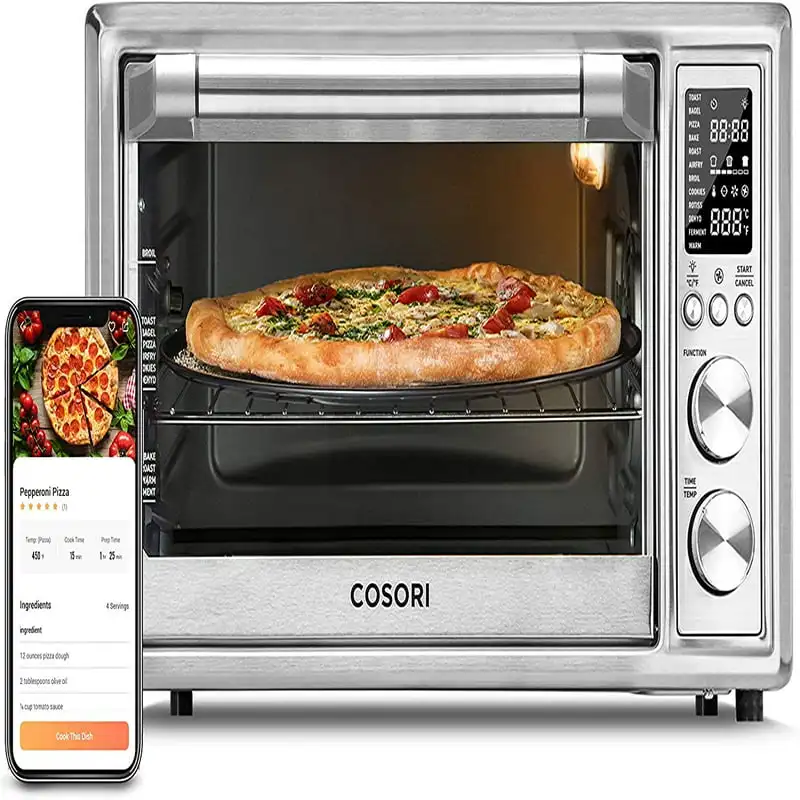 

Toaster Oven Air Fryer CS130-AO, Smart 32QT Large Stainless Steel Countertop Convection Oven for Pizza, Rotisserie, 12-in-1, Sil