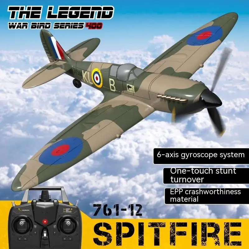 

Eachine Spitfire Rc Airplane 2.4ghz Epp 400mm Wingspan 6-Axis Gyro One-Key U-Turn Aerobatic Mini Rtf Model Child Birthday Gift